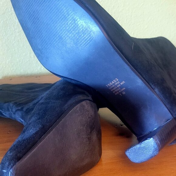 AJ Valenci Black Suede Leather Ankle Boots - Size 7 - Picture 5 of 6